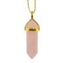 Rose Quartz Gemstone Pendant Necklace